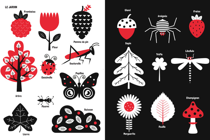 Je découvre le monde en noir, blanc et rouge