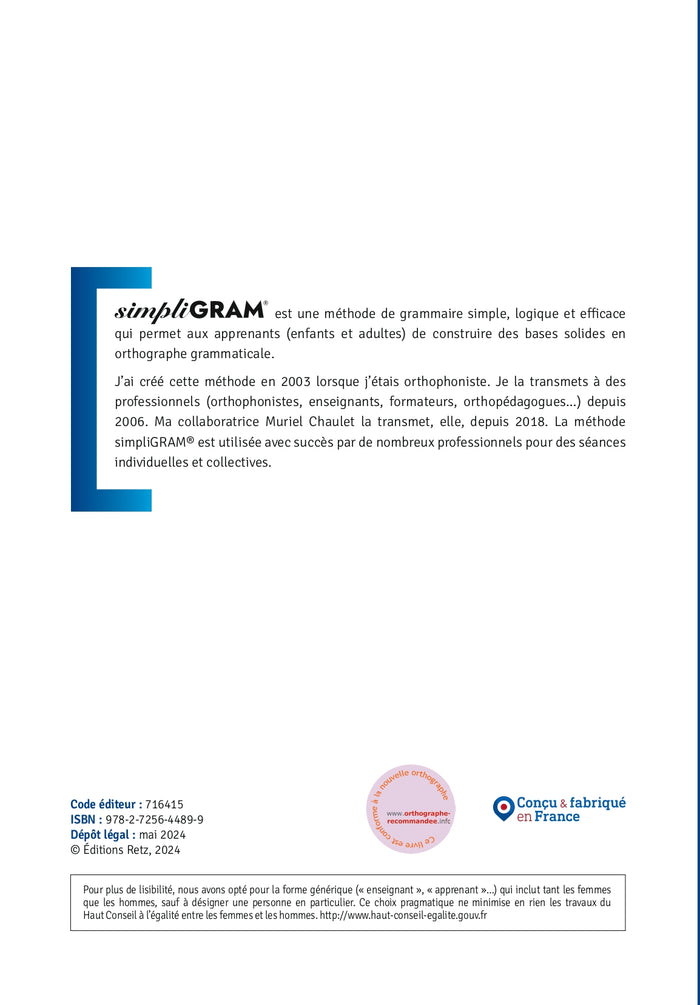 Simpligram la grammaire plus simplement