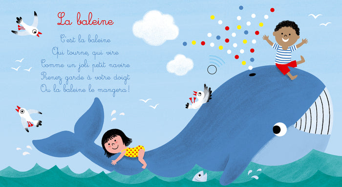 Mes premières chansons au bord de la mer – Livre sonore et d'éveil avec 6 puces sonores – Bébé dès 6 mois