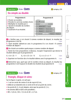 Annales Brevet 2026 Maths - Corrigé
