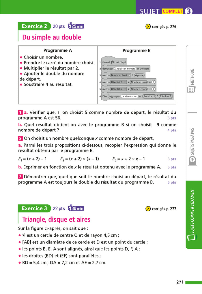 Annales Brevet 2026 Maths - Corrigé