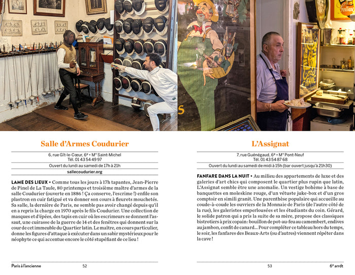 Paris à l'ancienne. Bars, restos, boutiques