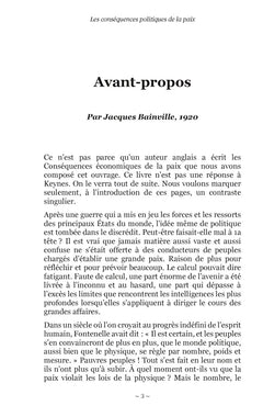 Les conséquences politiques de la paix