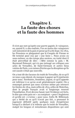 Les conséquences politiques de la paix