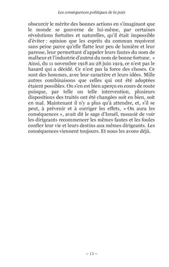 Les conséquences politiques de la paix