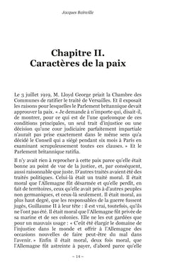 Les conséquences politiques de la paix