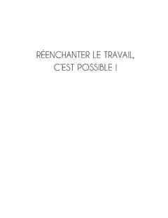 Réenchanter le travail c'est possible
