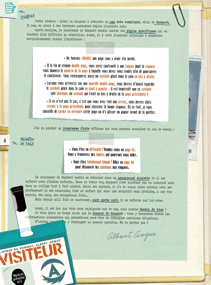 La brigade des cauchemars - Escape Book