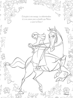 Disney Princesses - Colo avec stickers 3D