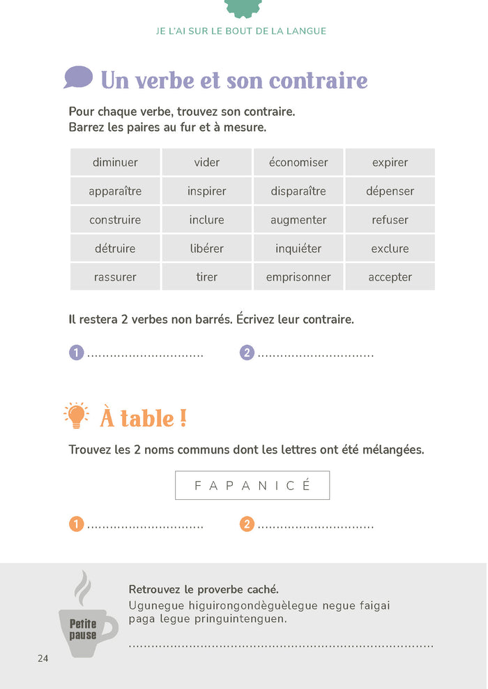 Je l'ai sur le bout de la langue