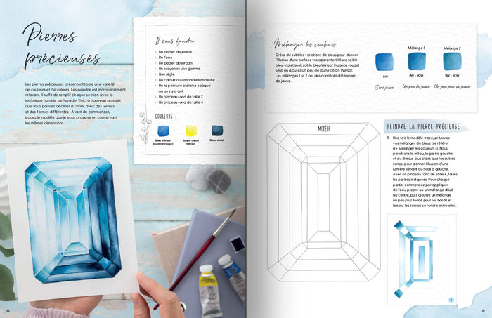 Aquarelles méditatives - 22 projets d'aquarelles inspirantes et relaxantes