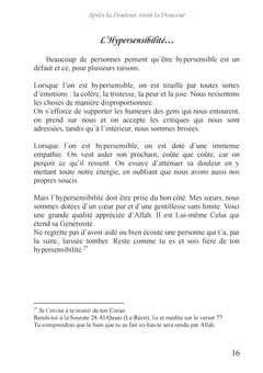 Après la douleur, vient la douceur