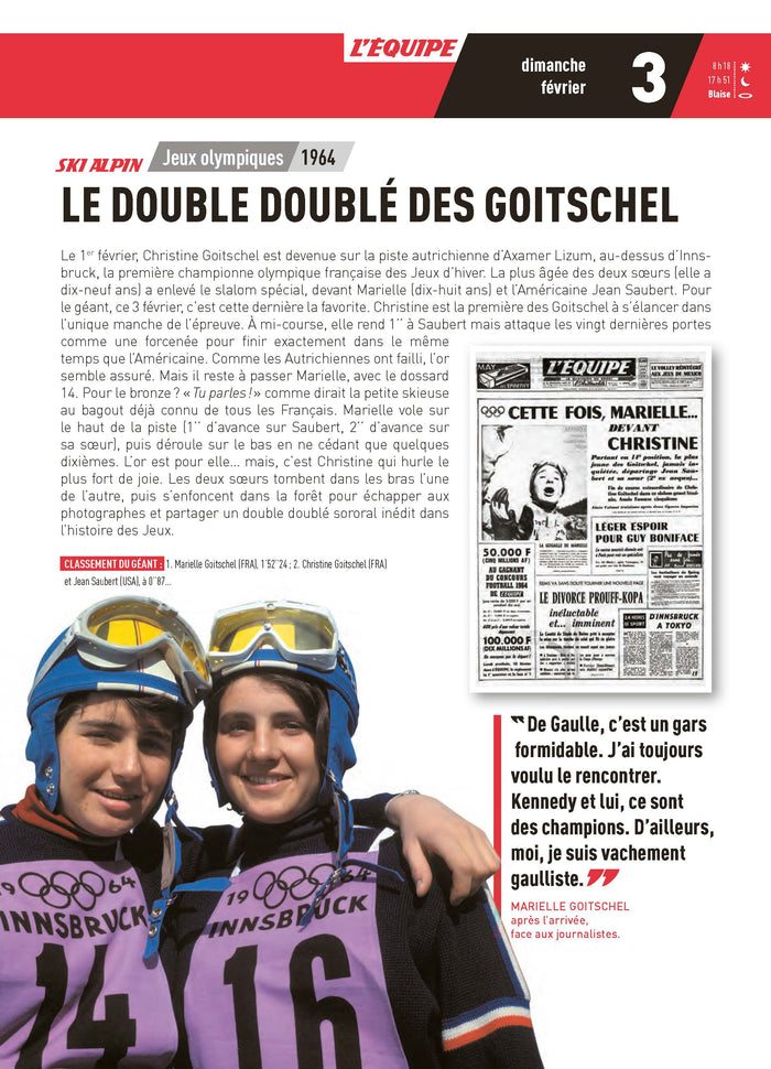 L'almanach de l'équipe