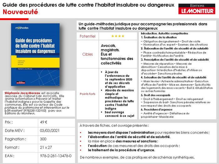 Guide des procédures de lutte contre l'habitat insalubre ou dangereux