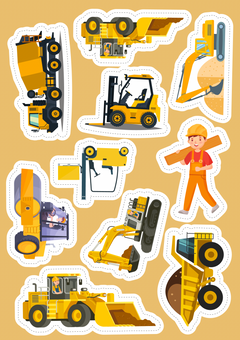 Les véhicules - Stickers et activités