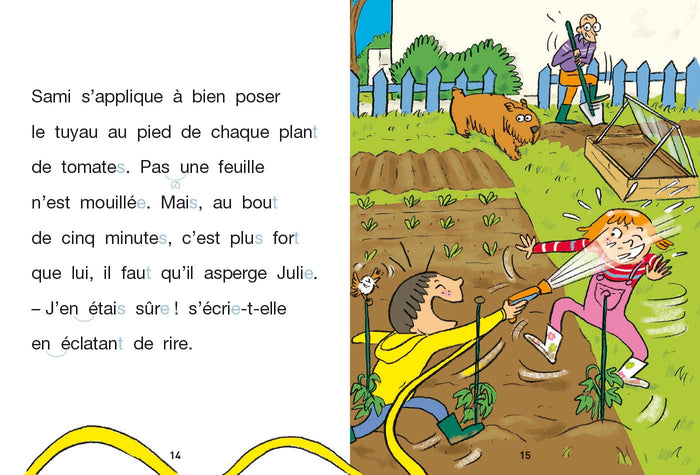 Sami et Julie jardinent
