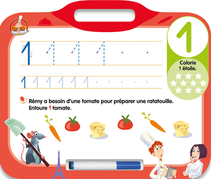 Ardoise J'écris les nombres et je compte