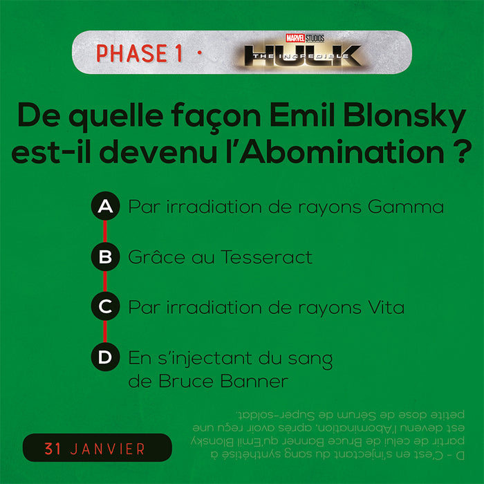 Quiz 365 jours - Marvel Cinematic Universe