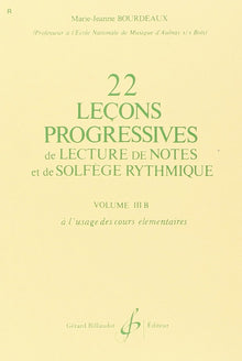 22 lecons progressives de lecture de notes et de solfege