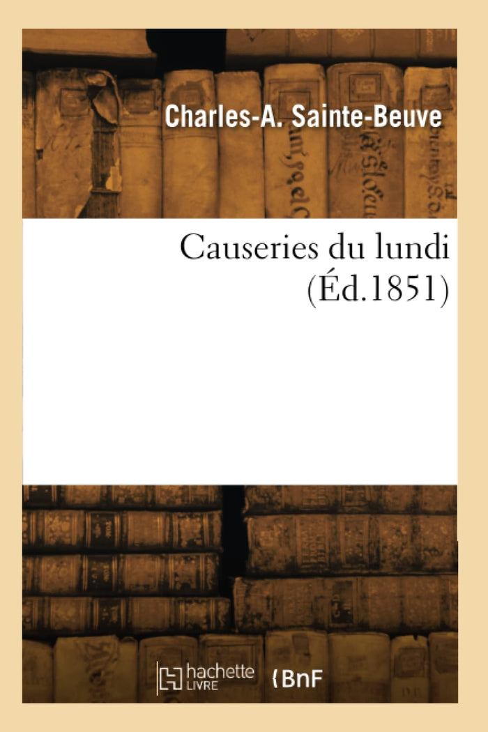 Causeries du lundi. Tome XII