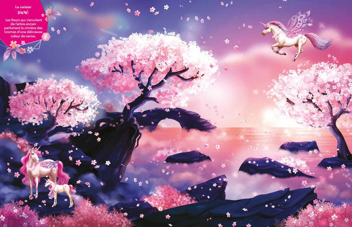 Licorne de rêve - Cahier de stickers - Magie des fleurs