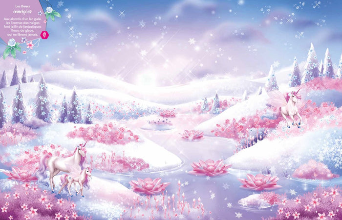Licorne de rêve - Cahier de stickers - Magie des fleurs