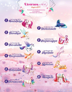 Licorne de rêve - Cahier de stickers - Magie des fleurs