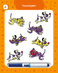 Les jeux de mes 5 ans - bloc avec feutre effaçable