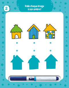 Les jeux de mes 4 ans - bloc avec feutre effaçable