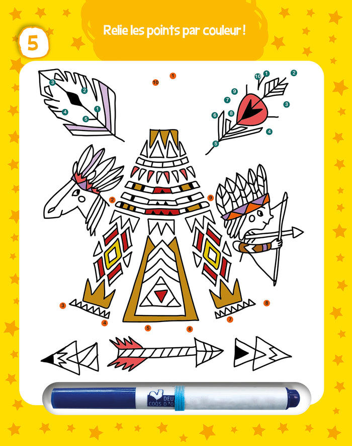 Les jeux de mes 4 ans - bloc avec feutre effaçable