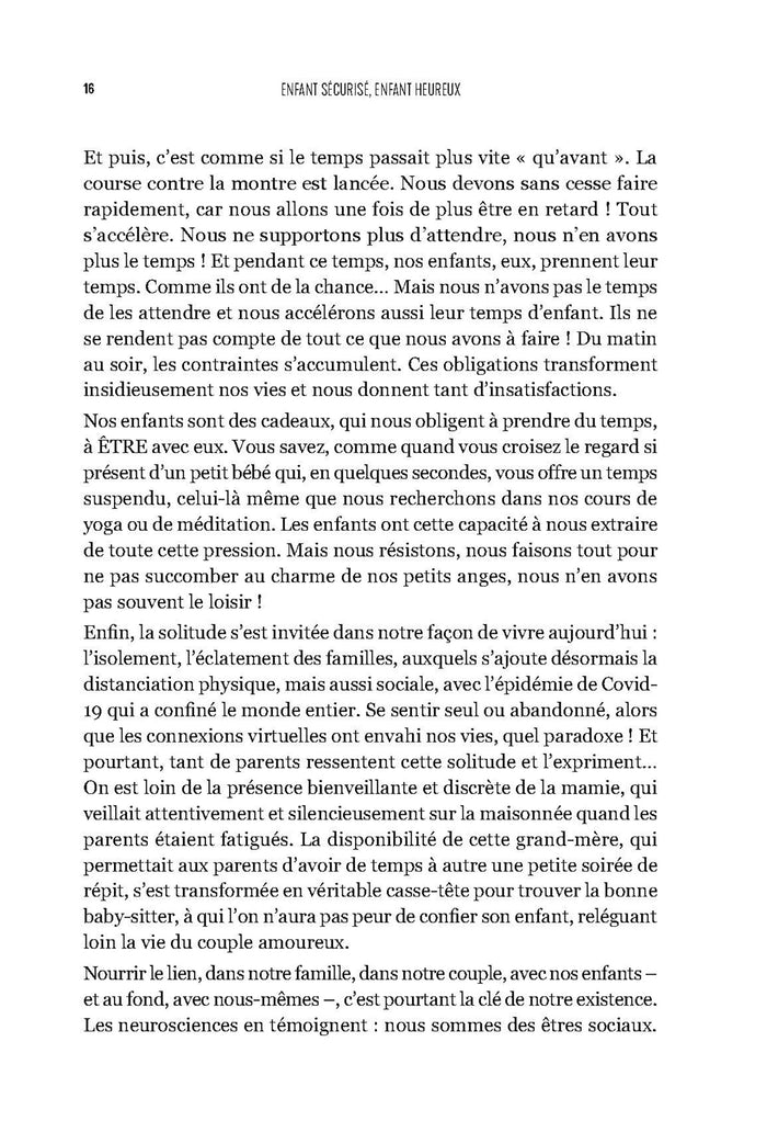 Enfant sécurisé, enfant heureux