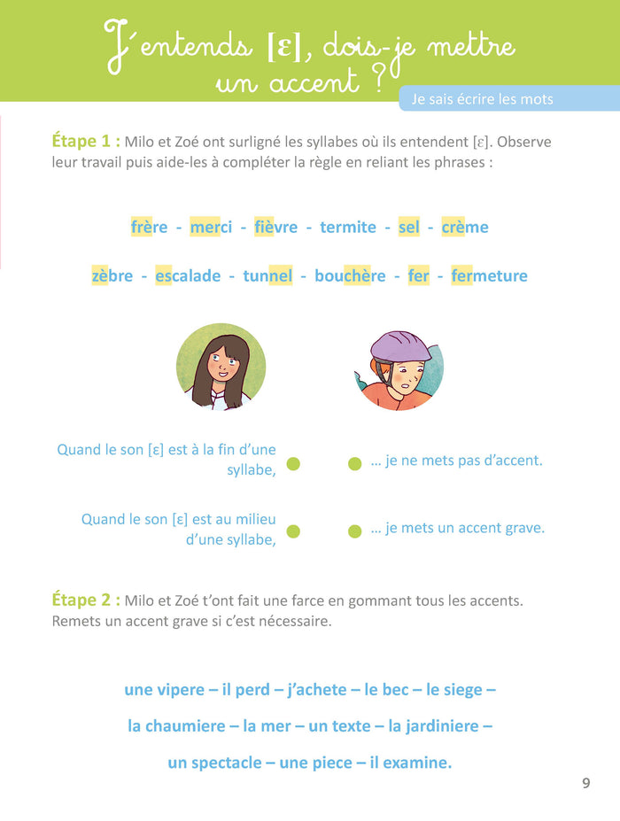 Mon grand cahier Montessori pour écrire sans fautes