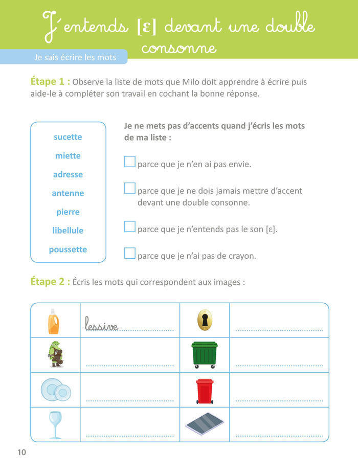 Mon grand cahier Montessori pour écrire sans fautes