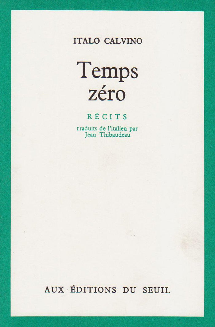Temps zéro: Récits