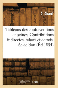 Tableaux des contraventions et peines