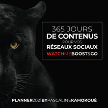 365 jours de contenus pour vos réseaux sociaux - Planner 2021 Watch Me Boost & Go