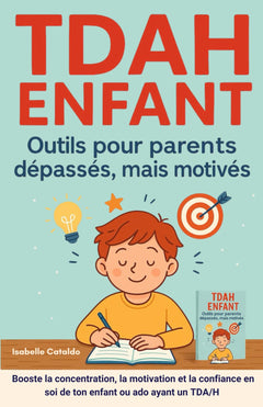 TDAH ENFANT outils pour parents dépassés mais motivés: concentration, motivation, émotions enfants, confiance en soi enfant, confiance en soi ado, ... avec ou sans hyperactivité impulsivité,