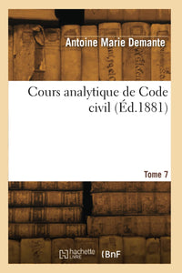 Cours analytique de Code civil
