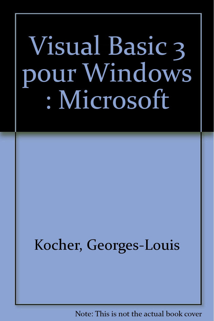 Visual Basic 3 pour Windows