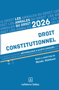 Annales Droit constitutionnel 2026