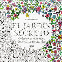 El jardín secreto: Colorea y encuentra los tesoros escondidos