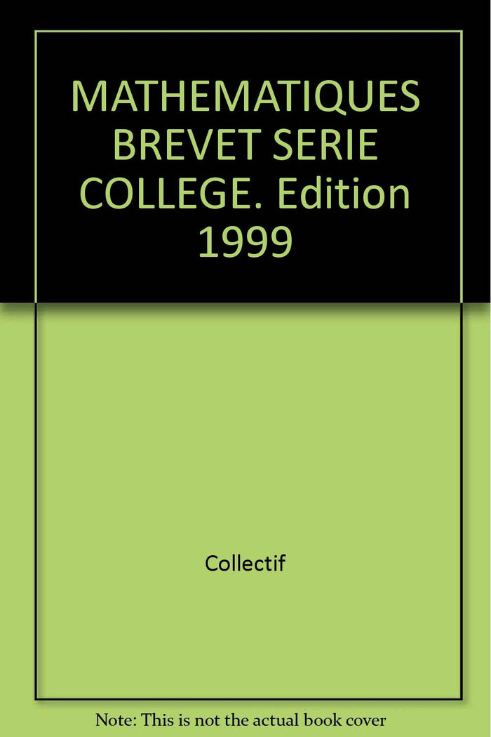 Annales 1999, mathématiques brevet sujets et corrigés, numéro 11