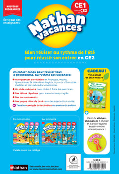 Nathan Vacances CE1 vers le CE2 7/8 ans