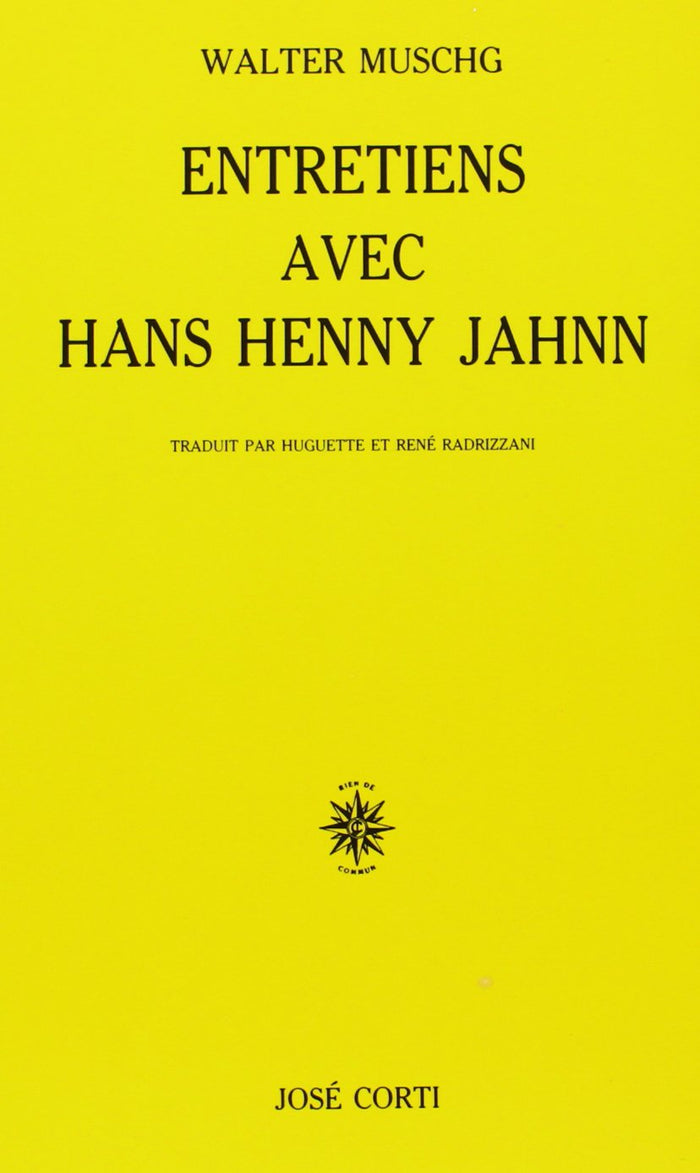 Entretiens avec Hans Henny Jahnn