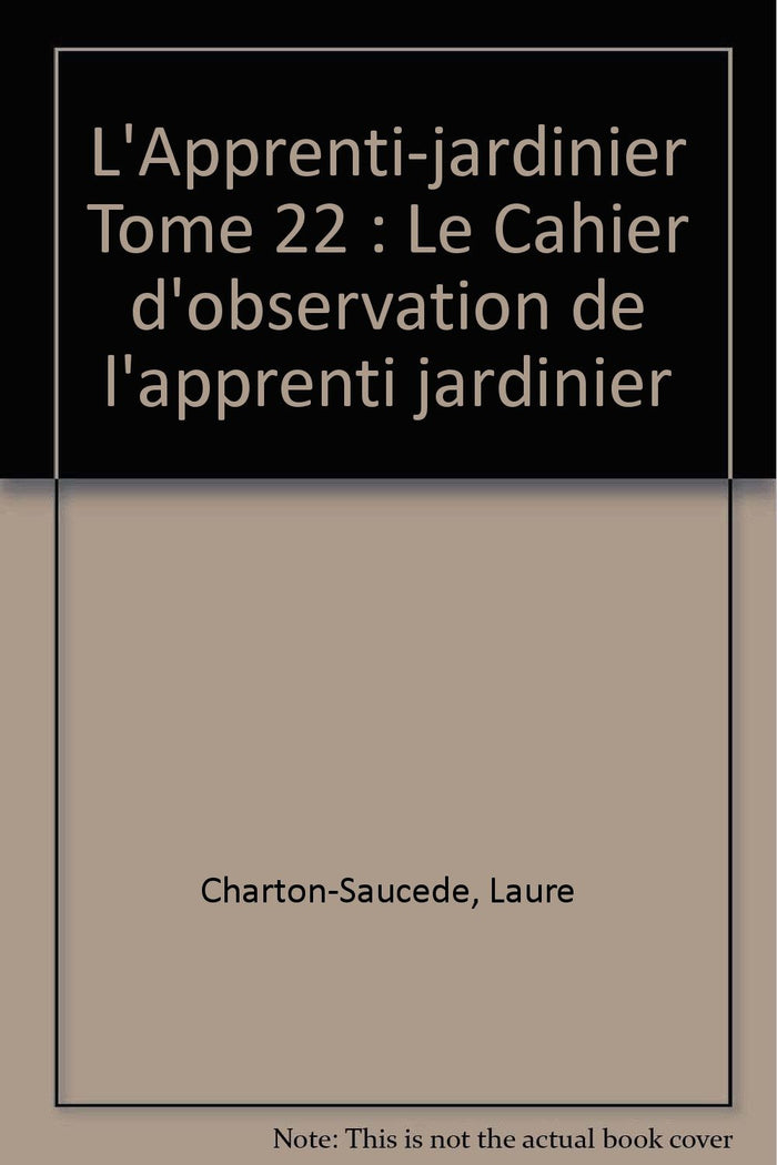 Cahier d'apprentissage du jardinage Niveau 2