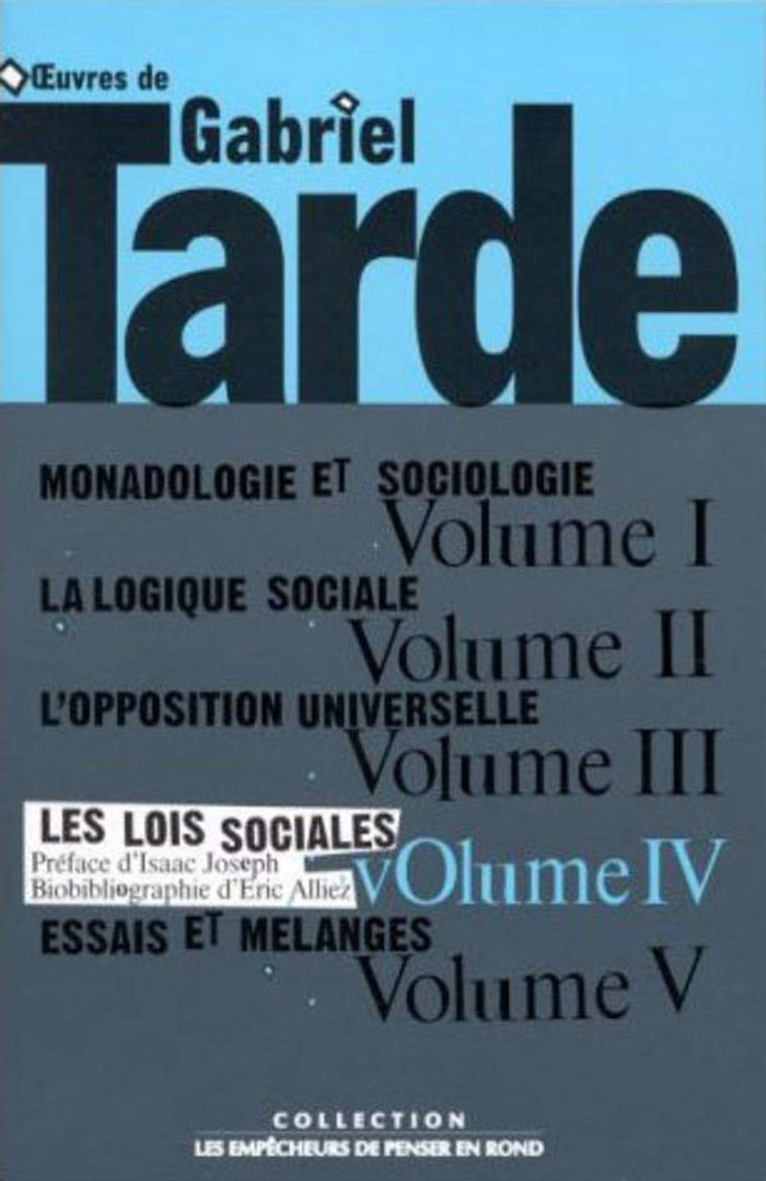 Oeuvres, t. 1, v. 4, Les Lois sociales