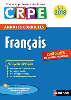 Annales CRPE 2018 : Français
