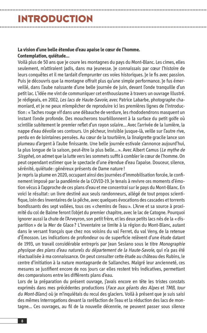 Lacs et cascades autour du Mont-Blanc