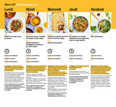 En 2H je cuisine pour toute la semaine - 52 menus hebdomadaires pour toute l'année