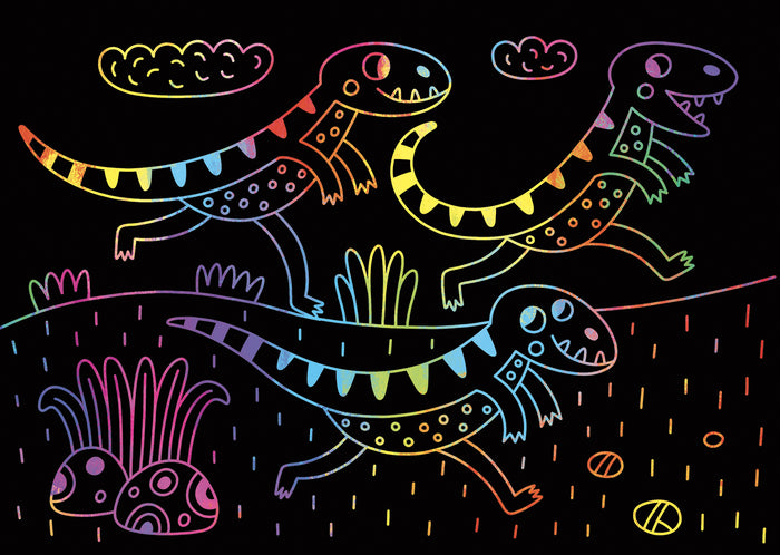 Cartes à gratter - dinosaures